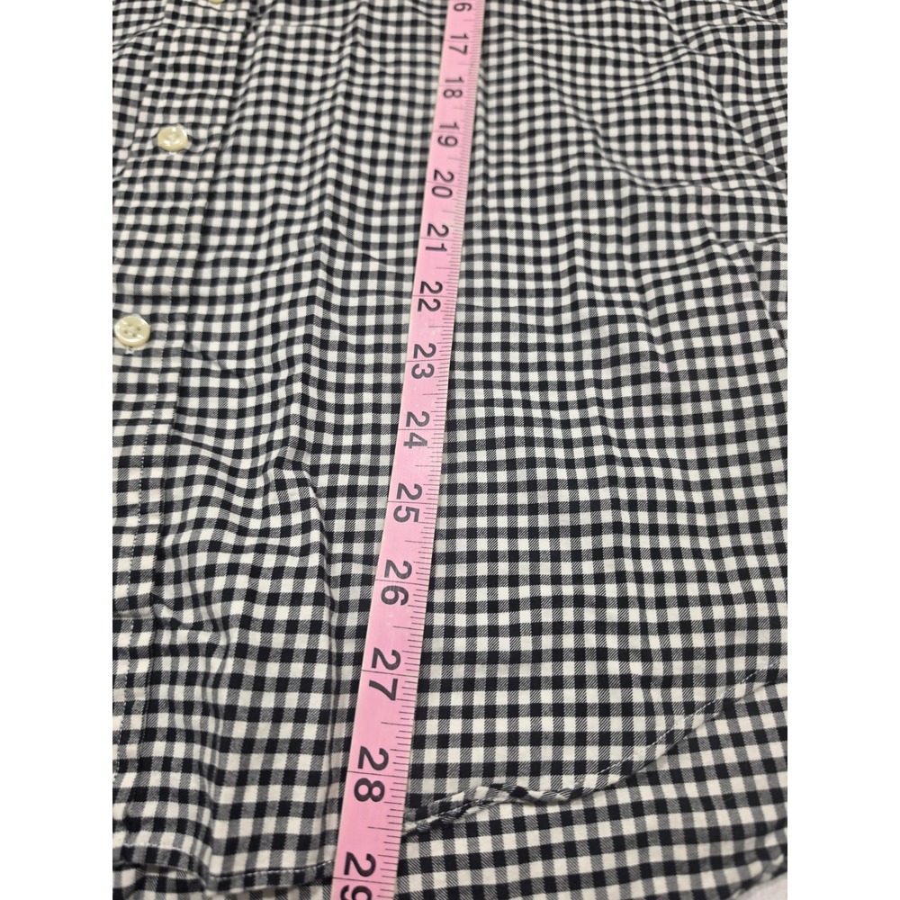 Ralph Lauren Mens Classic Fit Gingham Button Down Shirt Black White Large L - Picture 4 of 7